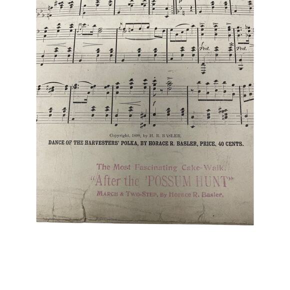 1899 Antique The Three Step RedoWa Sheet Music Horace R Basler - Picture 3 of 11